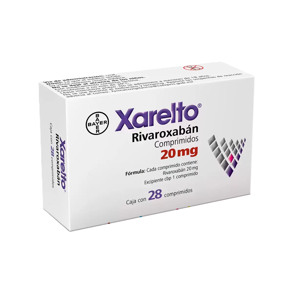 Xarelto (rivaroxaban) 20mg c/28 tabs