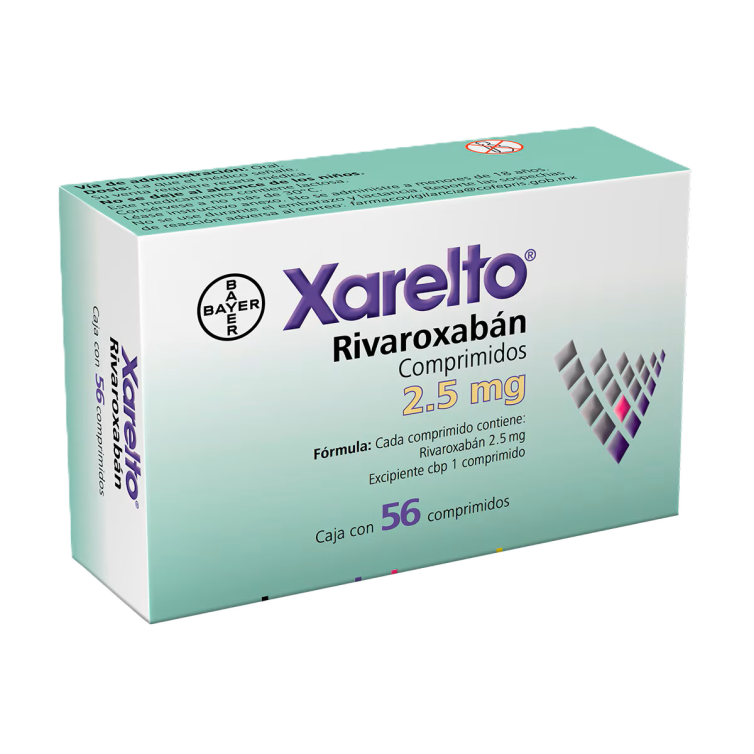 Xarelto (rivaroxaban) 2.5mg c/56 comprimidos