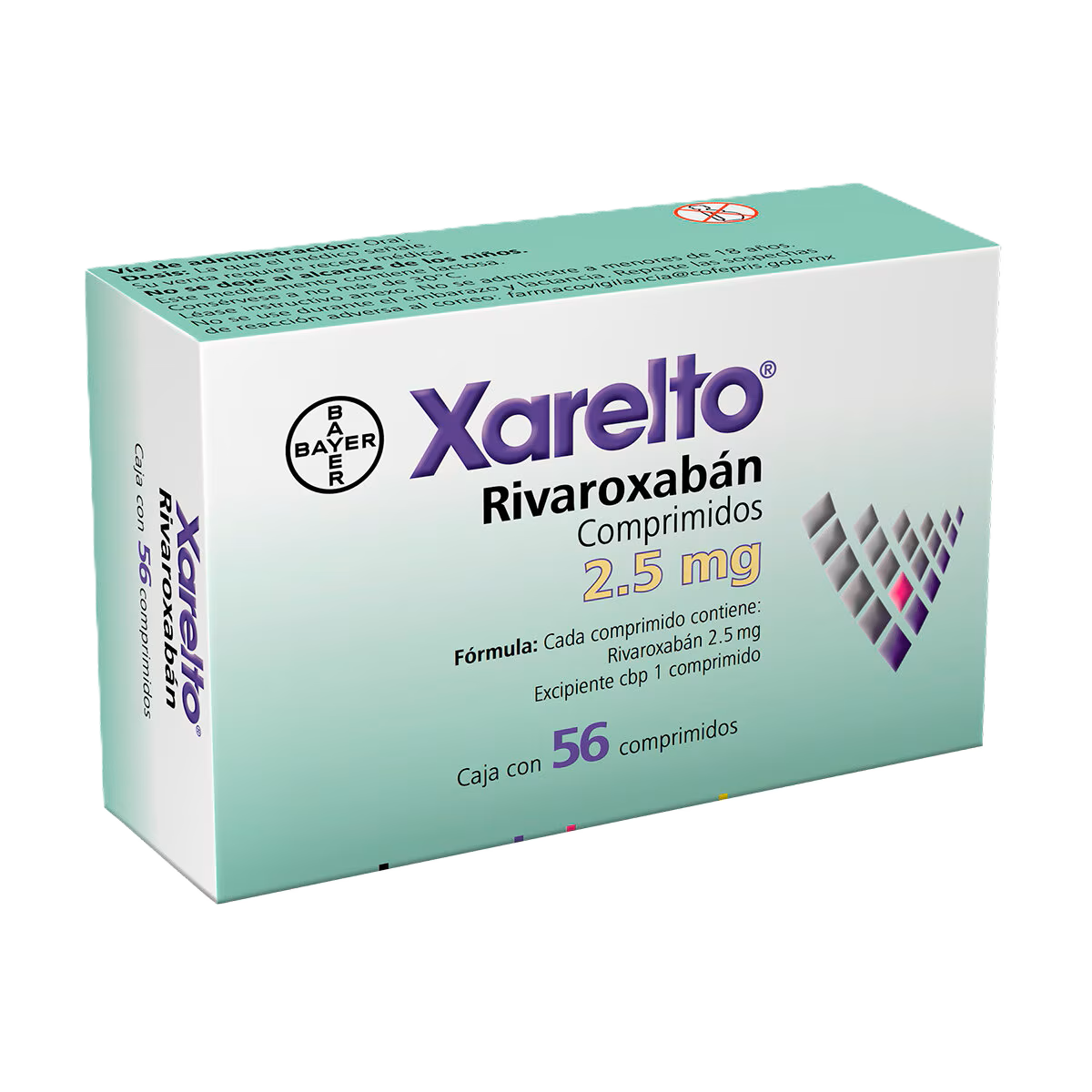 Xarelto (rivaroxaban) 2.5mg c/56 comprimidos